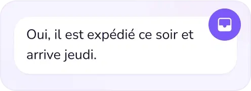 Réponse du support par SMS