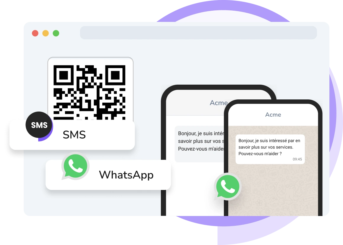 Capture d'écran du tableau de bord de TopMessage montrant les analyses, le suivi des scans et les codes QR générés.