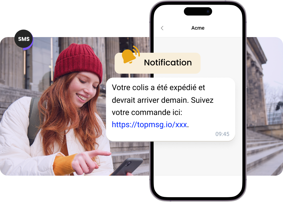 Notifications par SMS