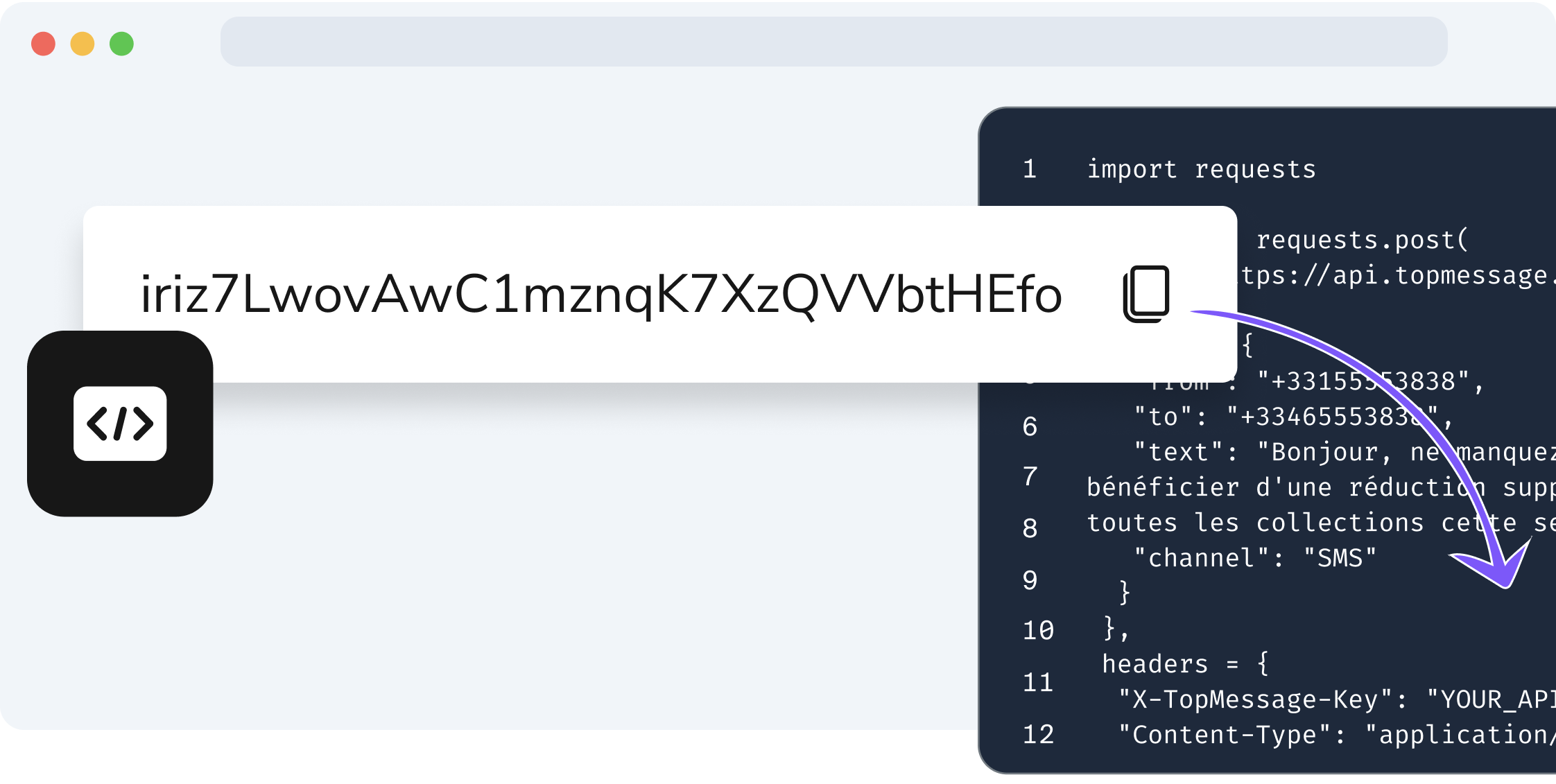 Obtenez votre clé API