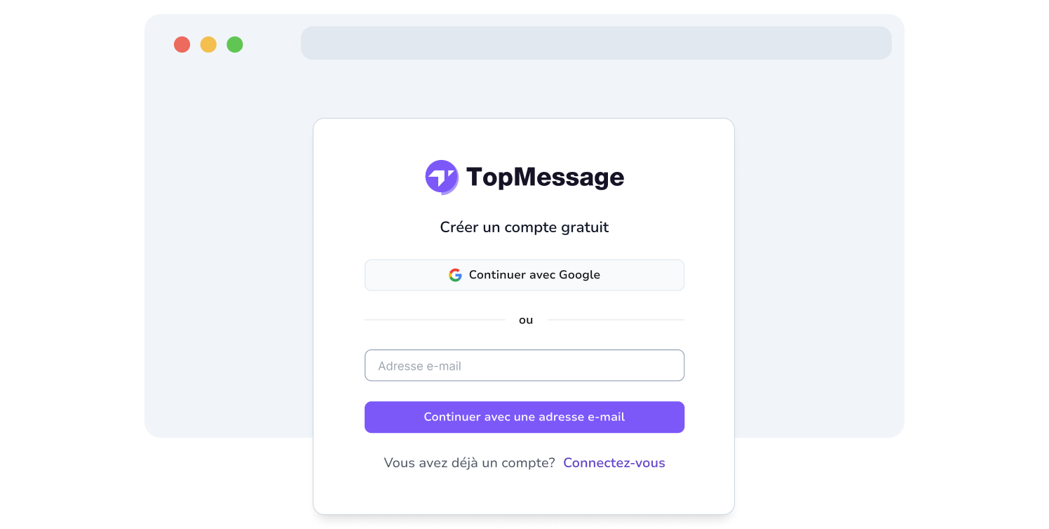 Screenshot of TopMessage's API key creation page